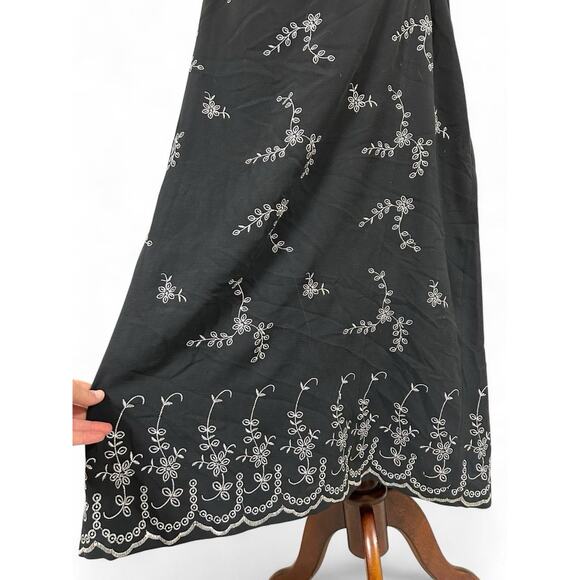 Vintage Pussers West Indies Maxi Floral Embroidered Silk Dress Island Resort L - Picture 6 of 10